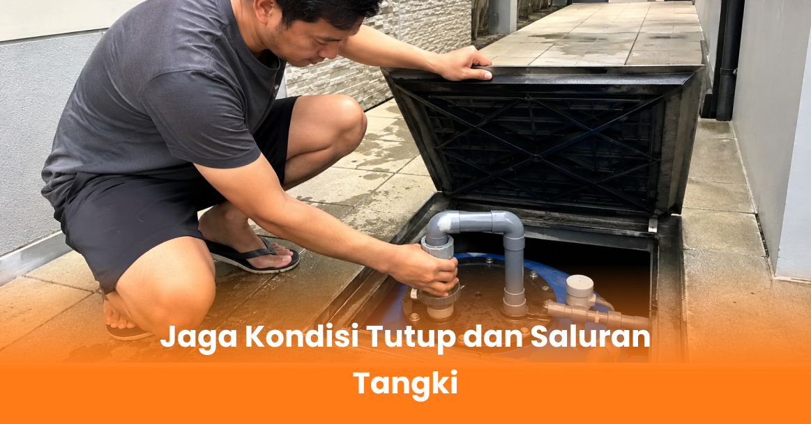 Jaga Kondisi Tutup dan Saluran Tangki
