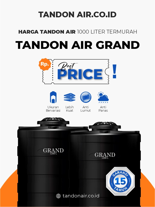 Harga Tandon Air 1000 Liter Grand