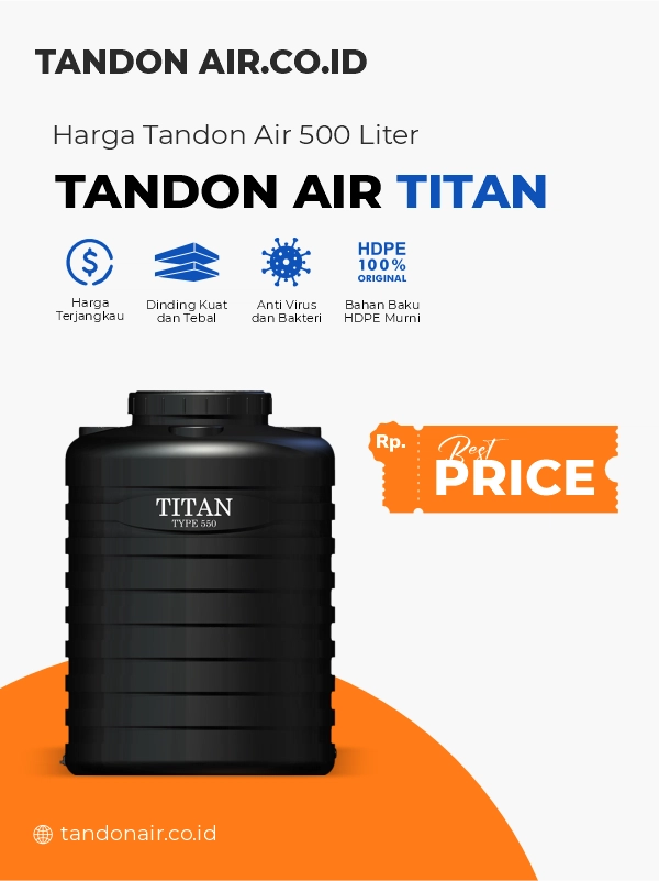 Harga Tandon Air 500 Liter Tandon Air Titan