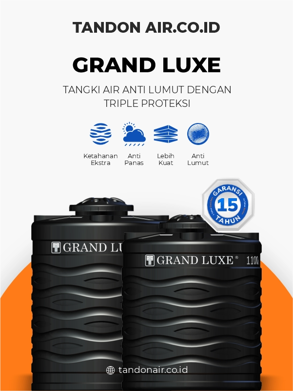 Merk Tandon Air Anti Lumut Merk Grand Luxe