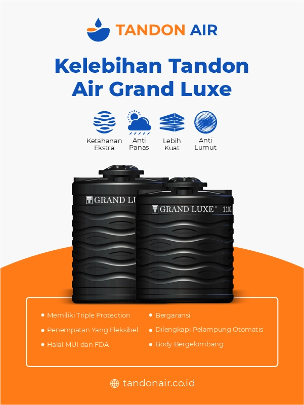 Kelebihan Tandon Air Grand Luxe untuk Rumah Tangga
