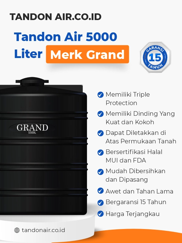 Tandon Air 5000 Liter Merk Grand
