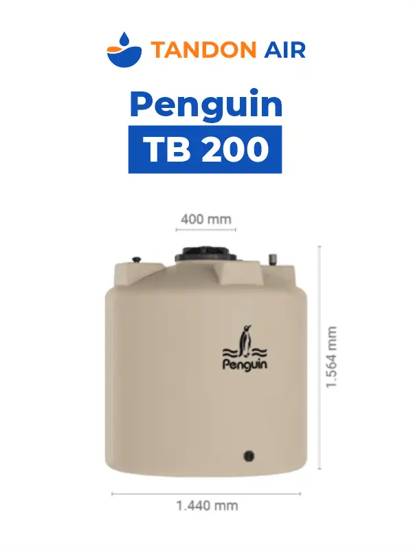 4. Ukuran Tandon Air Merk Penguin TB 200