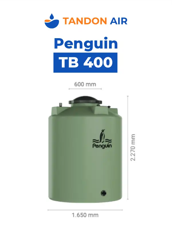 6. Ukuran Tandon Air Merk Penguin TB 400