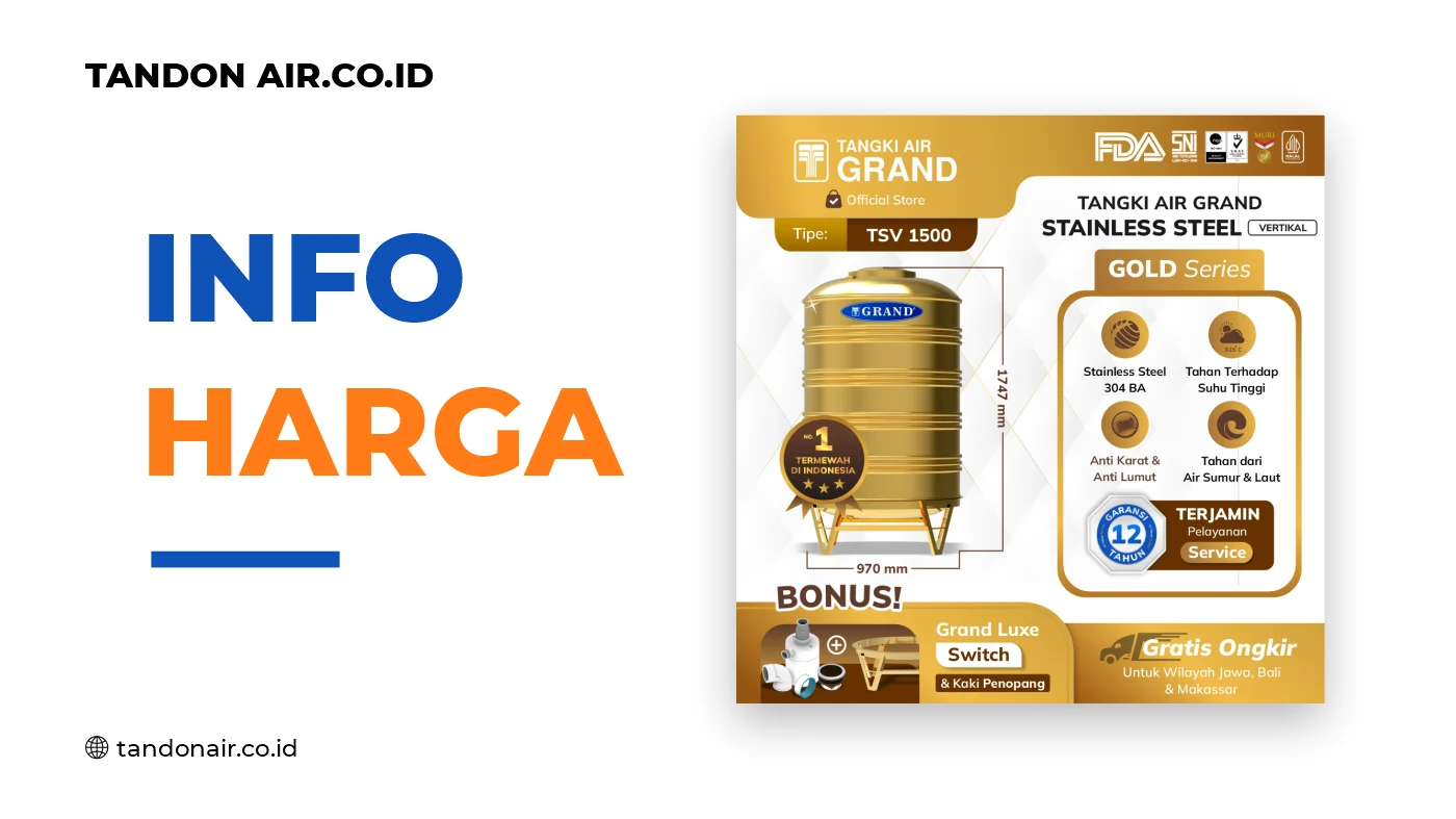 Harga Tandon Stainless Gold