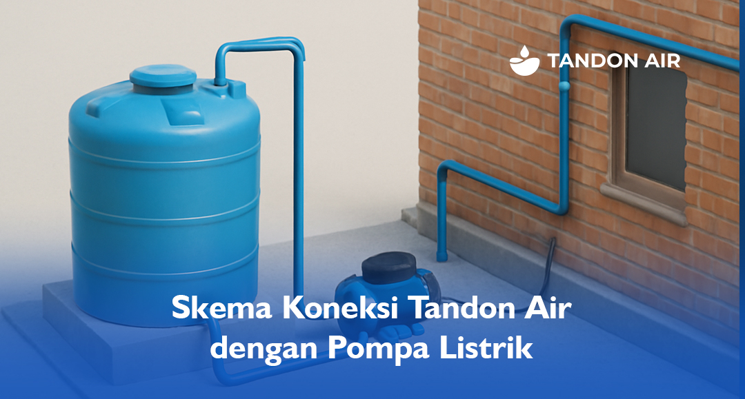 Skema Koneksi Tandon Air dengan Pompa Listrik