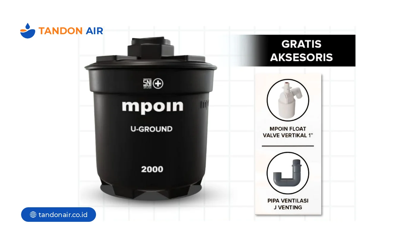 Spesifikasi dan Harga Tandon U-Ground Empoin 2000L