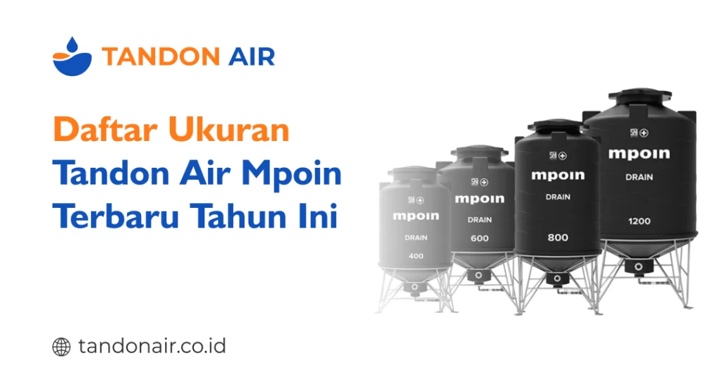 Daftar Ukuran Tandon Air Mpoin Terbaru