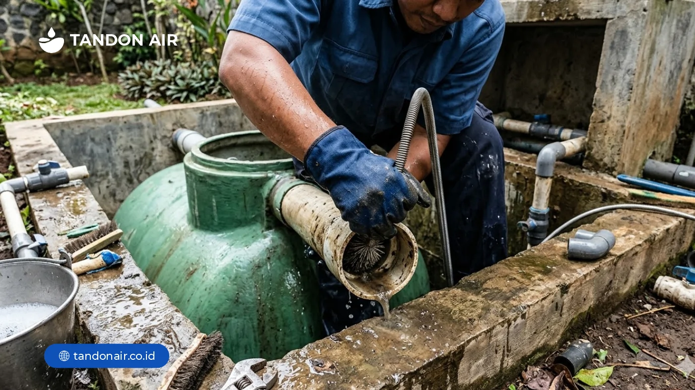 Persiapan Sebelum Membersihkan Pipa Saluran Tandon Bawah