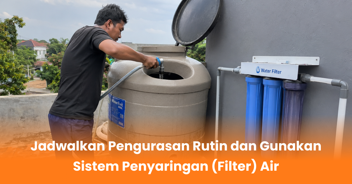 Jadwalkan Pengurasan Rutin dan Gunakan Sistem Penyaringan (Filter) Air