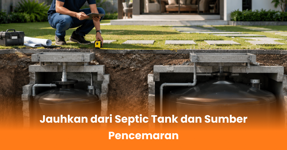 Jauhkan dari Septic Tank dan Sumber Pencemaran