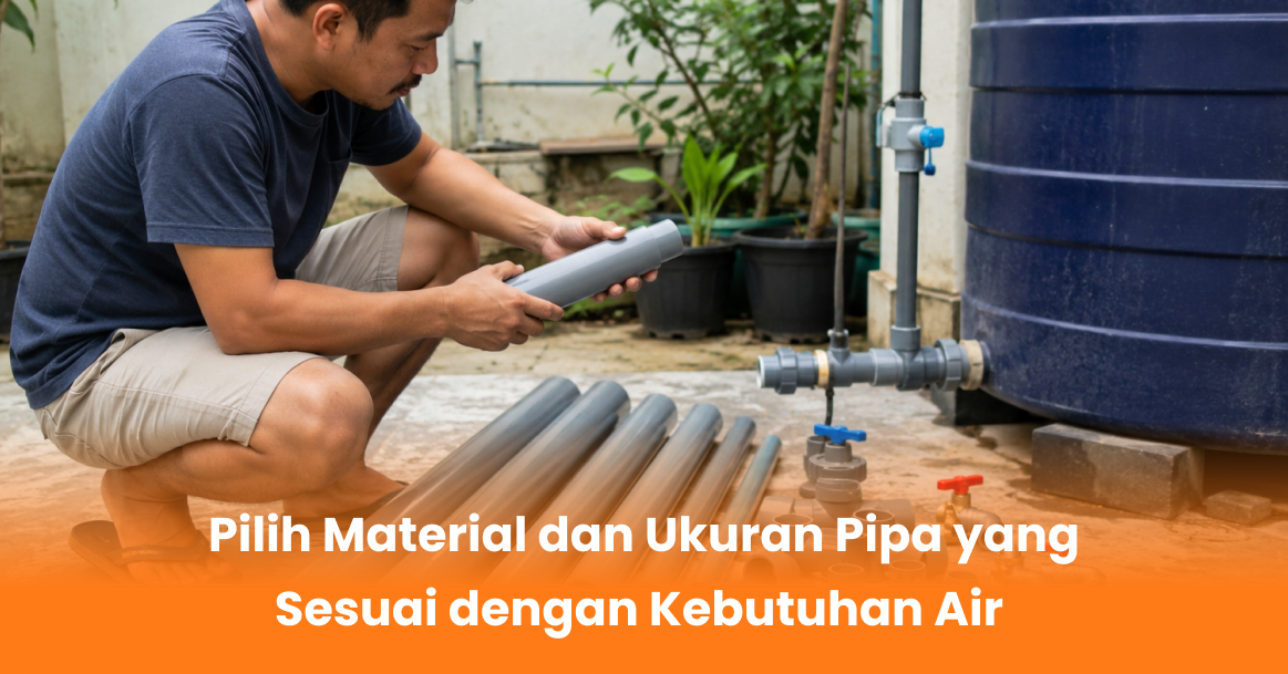 Pilih Material dan Ukuran Pipa yang Sesuai dengan Kebutuhan Air