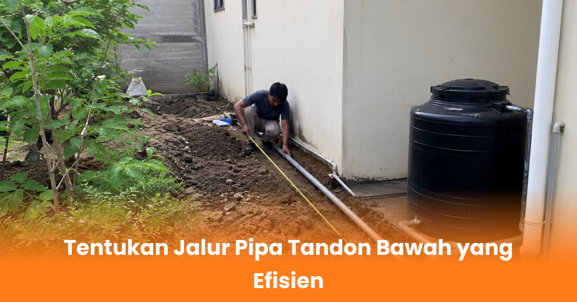 Tentukan Jalur Pipa Tandon Bawah yang Efisien