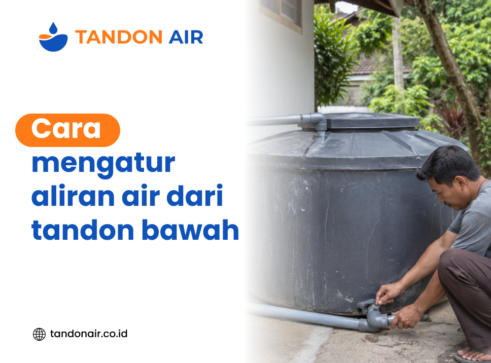 Cara mengatur aliran air dari tandon bawah