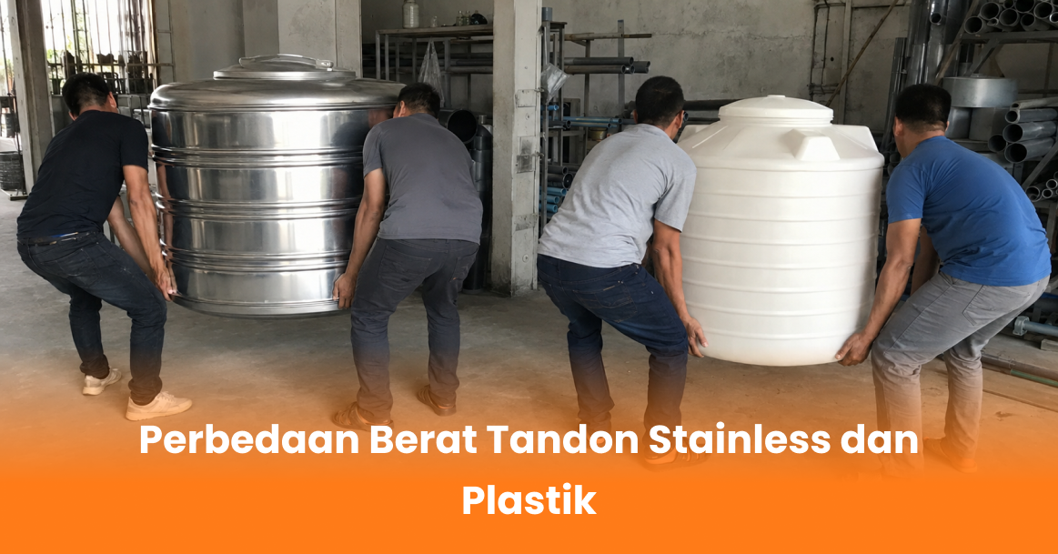 Perbedaan Berat Tandon Stainless dan Plastik