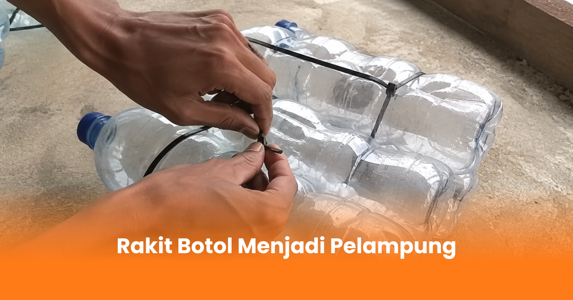 Rakit Botol Menjadi Pelampung