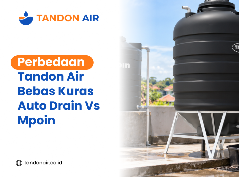 Perbedaan Tandon Air Bebas Kuras Auto Drain Vs Mpoin